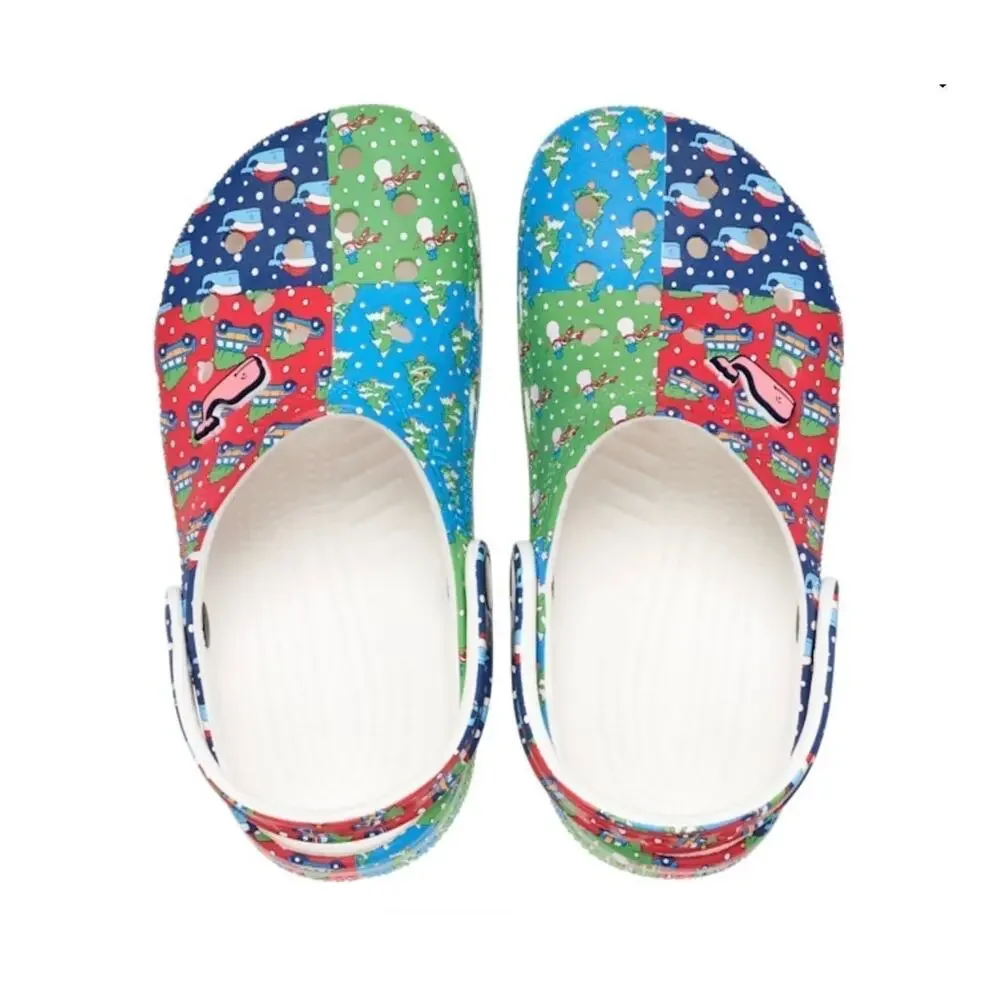 NWT❤️Crocs x Vineyard vines Holiday patchworks unisex clog toddler sz13